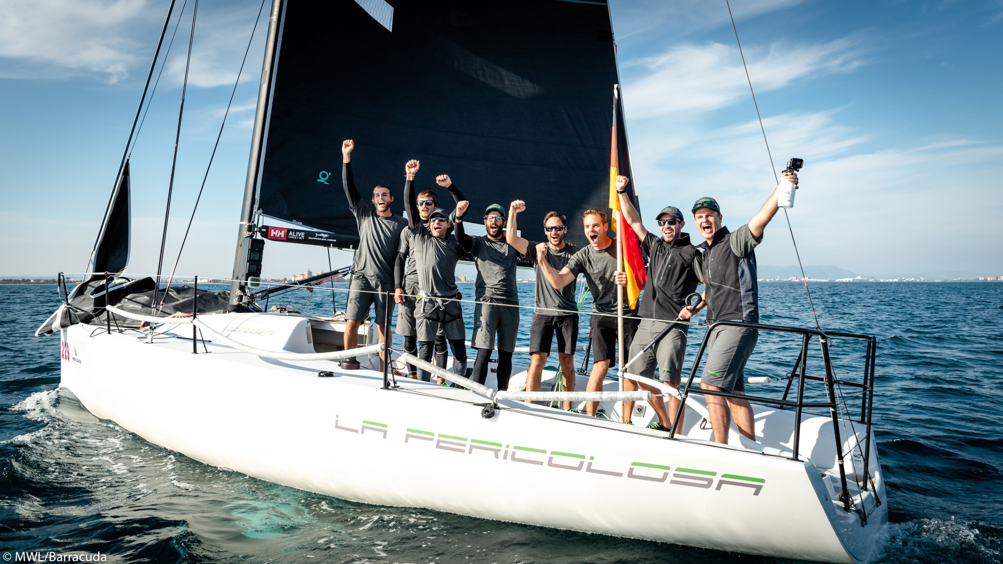LSC Pericolosa Mannschaft Schwörer r Gielen 3vr Foto Melges32 mwl barracuda